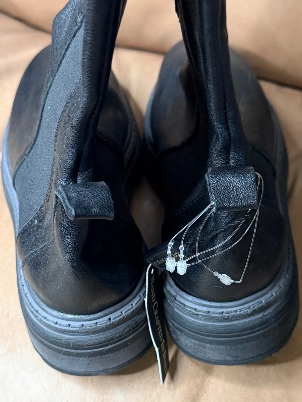 Emanuele Crasto Black Leather Boots nwt